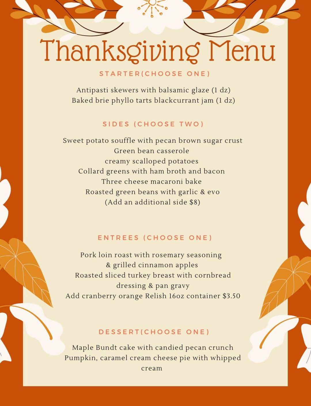 Where To Order Thanksgiving Dinners To-go In Myrtle Beach