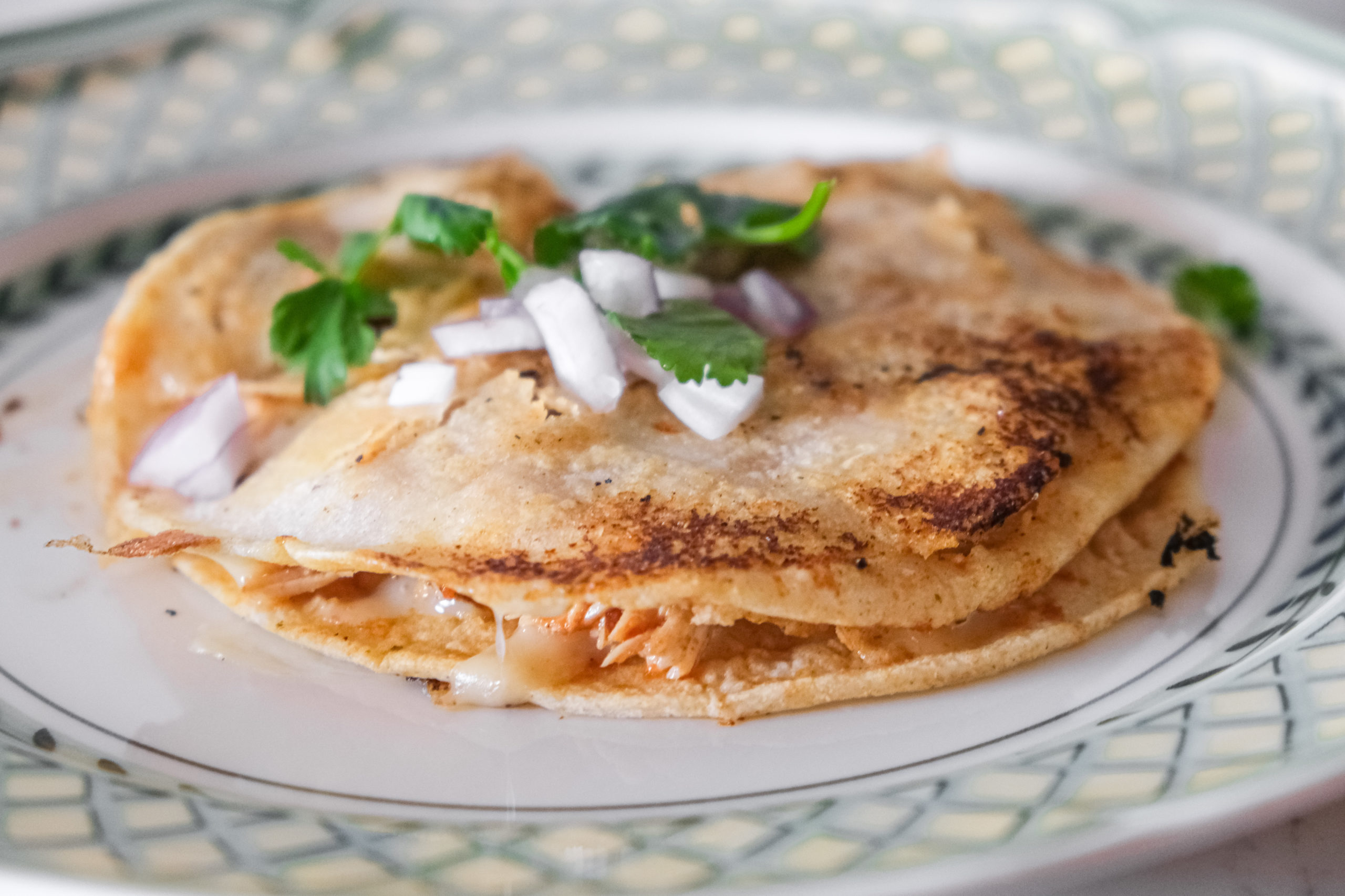 An insanely delicious and easy Chicken Adobo Quesadilla Recipe